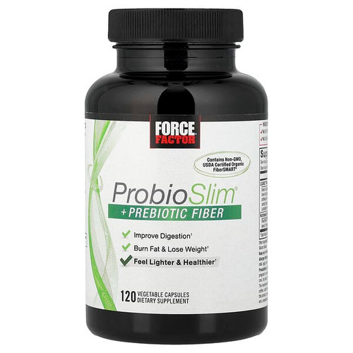 <img alt="Force Factor, ProbioSlim + Prebiotic Fiber, 120 Vegetable Capsules" title="Force Factor, ProbioSlim + Prebiotic Fiber, 120 Vegetable Capsules,818594014767"