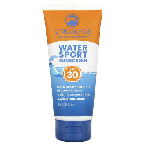 <img alt="Stream2Sea, Water Sport Sunscreen, SPF 30, Fragrance Free, 3 fl oz (90 ml)" title="Stream2Sea, Water Sport Sunscreen, SPF 30, Fragrance Free, 3 fl oz (90 ml),851061006070"