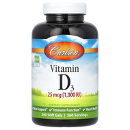 <img alt="Carlson, Vitamin D3, 25 mcg (1,000 IU), 360 Soft Gels" title="Carlson, Vitamin D3, 25 mcg (1,000 IU), 360 Soft Gels,088395145605"