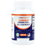 <img alt="Vitamatic, Green Tea, 25-1 Extract, 180 Vegetable Capsules" title="Vitamatic, Green Tea, 25-1 Extract, 180 Vegetable Capsules,810078474784"