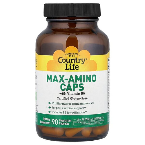 <img alt="Country Life, Max-Amino Caps with Vitamin B6, 90 Vegetarian Capsules" title="Country Life, Max-Amino Caps with Vitamin B6, 90 Vegetarian Capsules,015794014959"