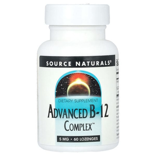 <img alt="Source Naturals, Advanced B-12 Complex, 5 mg, 60 Lozenges" title="Source Naturals, Advanced B-12 Complex, 5 mg, 60 Lozenges,021078014812"