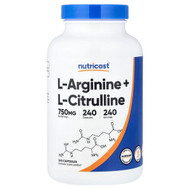 <img alt="Nutricost, L-Arginine + L-Citrulline, 240 Capsules" title="Nutricost, L-Arginine + L-Citrulline, 240 Capsules,810014671253"