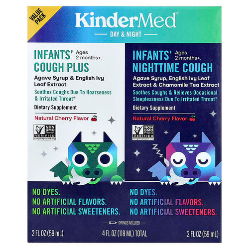 <img alt="KinderFarms, KinderMed, Infants Cough Plus & Infants Nighttime Cough, Ages 2 Months+, Natural Cherry, 2 Bottles, 2 fl oz (59 ml) Each" title="KinderFarms, KinderMed, Infants Cough Plus & Infants Nighttime Cough, Ages 2 Months+, Natural Cherry, 2 Bottles, 2 fl oz (59 ml) Each,850001805810"