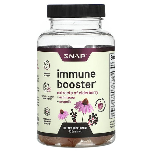 <img alt="Snap Supplements, Immune Booster Gummies, Raspberry, 60 Gummies" title="Snap Supplements, Immune Booster Gummies, Raspberry, 60 Gummies,850039253133"
