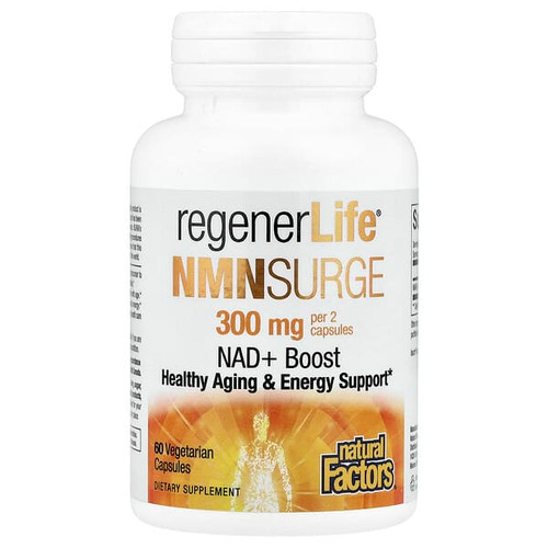 <img alt="Natural Factors, RegenerLife, NMN Surge, 60 Vegetarian Capsules (150 mg per Capsule)" title="Natural Factors, RegenerLife, NMN Surge, 60 Vegetarian Capsules (150 mg per Capsule),068958019048"