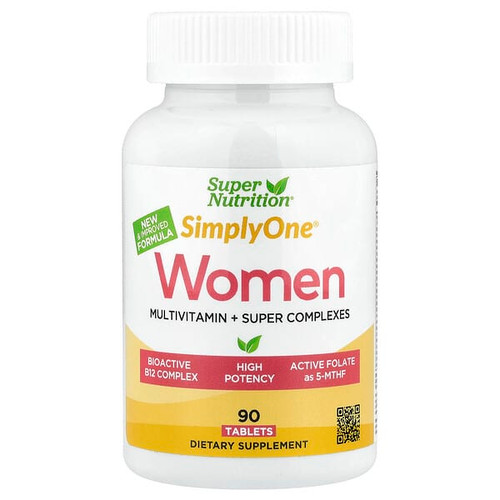 <img alt="Super Nutrition, Simply One, Women Multivitamin + Super Complexes, 90 Tablets" title="Super Nutrition, Simply One, Women Multivitamin + Super Complexes, 90 Tablets,898220024094"