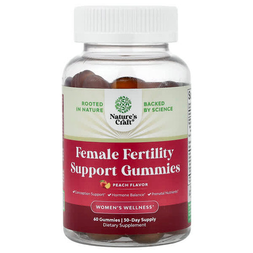<img alt="Natures Craft, Female Fertility Support Gummies, Peach, 60 Gummies" title="Natures Craft, Female Fertility Support Gummies, Peach, 60 Gummies,850060932779"