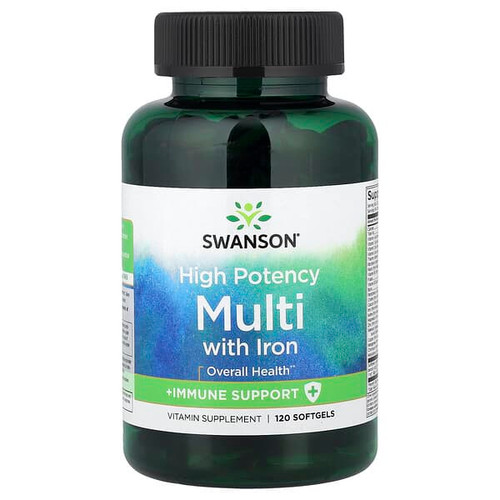 <img alt="Swanson Vitamins, Multi With Iron, High Potency, 120 Softgels" title="Swanson Vitamins, Multi With Iron, High Potency, 120 Softgels,087614014906"