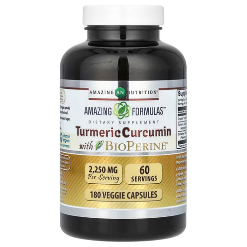 <img alt="Amazing Nutrition, Turmeric Curcumin with BioPerine, 180 Veggie Capsules" title="Amazing Nutrition, Turmeric Curcumin with BioPerine, 180 Veggie Capsules,810180029230"