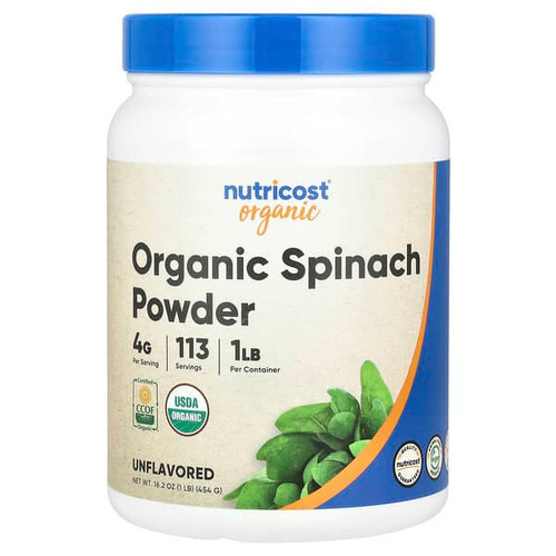 <img alt="Nutricost, Organic Spinach Powder, Unflavored, 16.2 oz (454 g)" title="Nutricost, Organic Spinach Powder, Unflavored, 16.2 oz (454 g),810139572268"