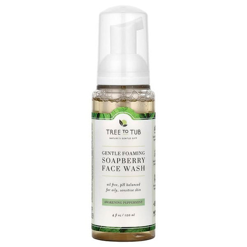 <img alt="Tree To Tub, Gentle Foaming Soapberry Face Wash, Awakening Peppermint, 4 fl oz (120 ml)" title="Tree To Tub, Gentle Foaming Soapberry Face Wash, Awakening Peppermint, 4 fl oz (120 ml),724597482376"