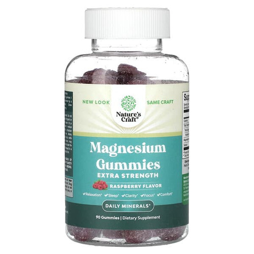 <img alt="Natures Craft, Magnesium Gummies, Raspberry, 90 Gummies" title="Natures Craft, Magnesium Gummies, Raspberry, 90 Gummies,850034386775"