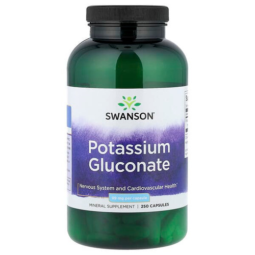 <img alt="Swanson Vitamins, Potassium Gluconate, 99 mg, 250 Capsules" title="Swanson Vitamins, Potassium Gluconate, 99 mg, 250 Capsules,087614012254"