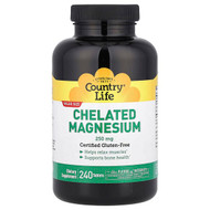 <img alt="Country Life, Chelated Magnesium, 250 mg, 240 Tablets" title="Country Life, Chelated Magnesium, 250 mg, 240 Tablets,015794026846"