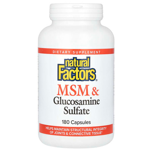 <img alt="Natural Factors, MSM & Glucosamine Sulfate, 180 Capsules" title="Natural Factors, MSM & Glucosamine Sulfate, 180 Capsules,068958026992"