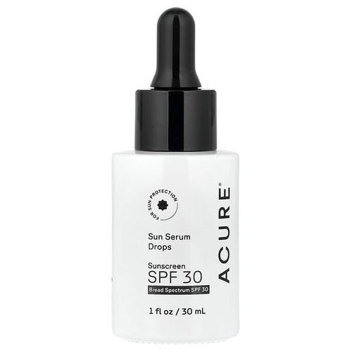 <img alt="ACURE, Sun Serum Drops Sunscreen, SPF 30, 1 fl oz (30 ml)" title="ACURE, Sun Serum Drops Sunscreen, SPF 30, 1 fl oz (30 ml),813424025111"