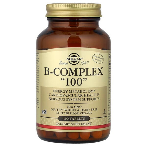 <img alt="Solgar, B-Complex "100", 100 Tablets" title="Solgar, B-Complex "100", 100 Tablets,033984011618"