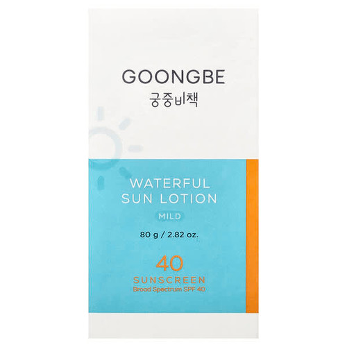 <img alt="Goongbe, Waterful Sun Lotion Sunscreen, Mild, SPF 40, 2.82 oz (80 g)" title="Goongbe, Waterful Sun Lotion Sunscreen, Mild, SPF 40, 2.82 oz (80 g),8809278718158"