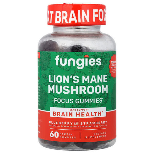 <img alt="Fungies, Lions Mane Mushroom Focus Gummies, Blueberry and Strawberry, 60 Pectin Gummies" title="Fungies, Lions Mane Mushroom Focus Gummies, Blueberry and Strawberry, 60 Pectin Gummies,860006794507"
