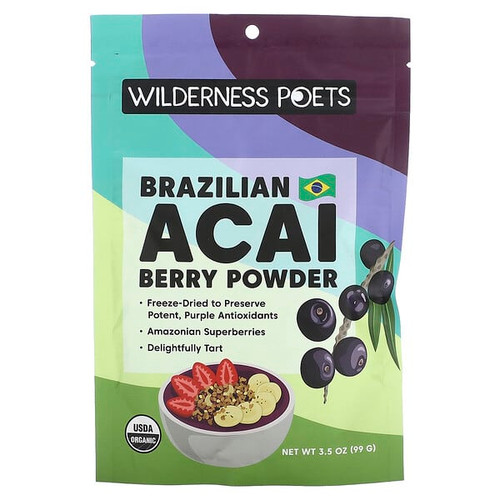 <img alt="Wilderness Poets, Organic Brazilian Acai  Berry Powder, 3.5 oz (99 g)" title="Wilderness Poets, Organic Brazilian Acai  Berry Powder, 3.5 oz (99 g),850028415054"