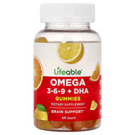 <img alt="Lifeable, Omega 3-6-9 + DHA Gummies, Orange & Lemon, 60 Gummies" title="Lifeable, Omega 3-6-9 + DHA Gummies, Orange & Lemon, 60 Gummies,810102731500"