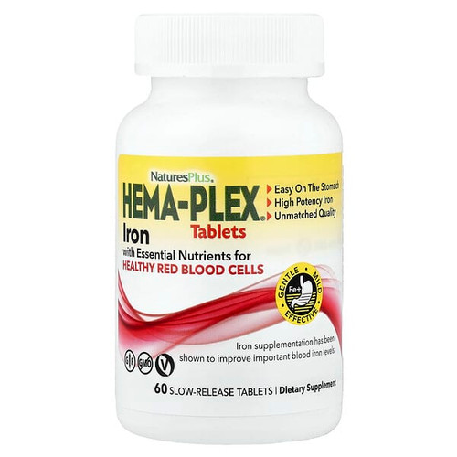 <img alt="NaturesPlus, Hema-Plex, Iron with Essential Nutrients for Healthy Red Blood Cells, 60 Slow-Release Tablets" title="NaturesPlus, Hema-Plex, Iron with Essential Nutrients for Healthy Red Blood Cells, 60 Slow-Release Tablets,097467037625"