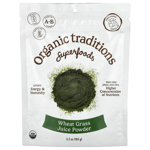 <img alt="Organic Traditions, Superfoods, Wheat Grass Juice Powder,  5.3 oz (150 g)" title="Organic Traditions, Superfoods, Wheat Grass Juice Powder,  5.3 oz (150 g),627733012416"