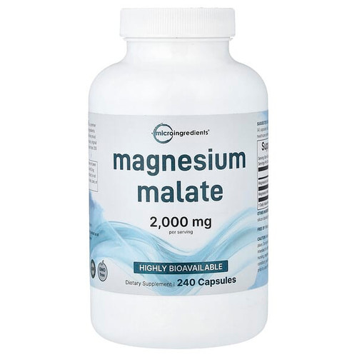 <img alt="Micro Ingredients, Magnesium Malate, 240 Capsules (500 mg per Capsule)" title="Micro Ingredients, Magnesium Malate, 240 Capsules (500 mg per Capsule),850077801297"