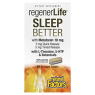 <img alt="Natural Factors, RegenerLife, Sleep Better with Melatonin, L-Theanine & Botanicals, 60 Tri-Layer Tablets" title="Natural Factors, RegenerLife, Sleep Better with Melatonin, L-Theanine & Botanicals, 60 Tri-Layer Tablets,068958019031"