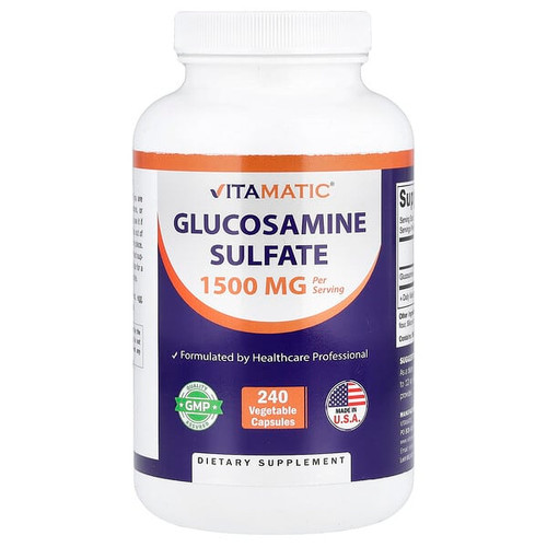 <img alt="Vitamatic, Glucosamine Sulfate, 240 Vegetable Capsules (750 mg per Capsule)" title="Vitamatic, Glucosamine Sulfate, 240 Vegetable Capsules (750 mg per Capsule),810078475361"