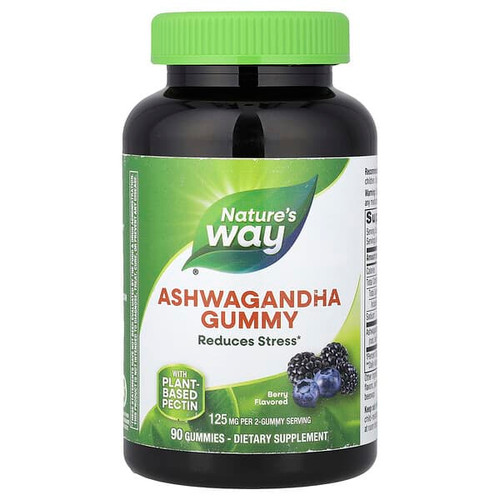 <img alt="Natures Way, Ashwagandha Gummy, Berry, 90 Gummies (62.5 mg per Gummy)" title="Natures Way, Ashwagandha Gummy, Berry, 90 Gummies (62.5 mg per Gummy),033674139837"
