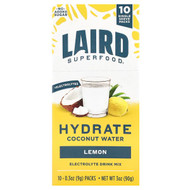 <img alt="Laird Superfood, Hydrate Coconut Water, Electrolyte Drink Mix, Lemon, 10 Packs, 0.3 oz (9 g) Each" title="Laird Superfood, Hydrate Coconut Water, Electrolyte Drink Mix, Lemon, 10 Packs, 0.3 oz (9 g) Each,810005132992"