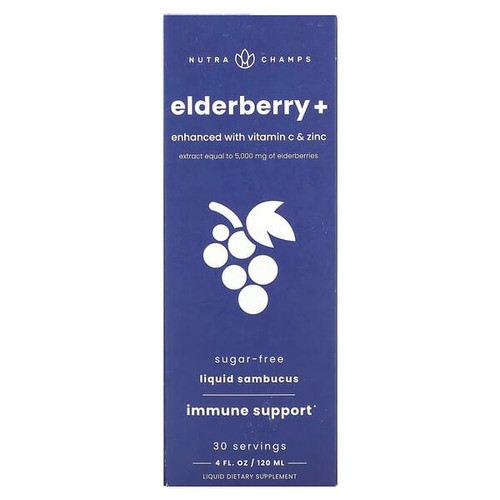 <img alt="NutraChamps, Elderberry+, Enhanced with Vitamin C & Zinc, Natural Berry, 4 fl oz (120 ml)" title="NutraChamps, Elderberry+, Enhanced with Vitamin C & Zinc, Natural Berry, 4 fl oz (120 ml),621983990487"