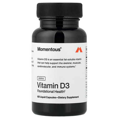 <img alt="Momentous, Vitamin D3, 50 mg (2,000 IU), 60 Liquid Capsules" title="Momentous, Vitamin D3, 50 mg (2,000 IU), 60 Liquid Capsules,850030796462"