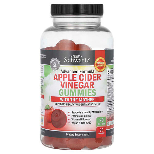 <img alt="BioSchwartz, Apple Cider Vinegar Gummies With The Mother, 90 Gummies" title="BioSchwartz, Apple Cider Vinegar Gummies With The Mother, 90 Gummies,850013512379"
