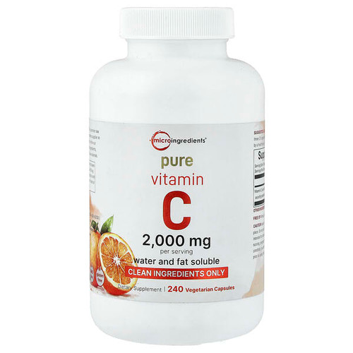 <img alt="Micro Ingredients, Pure Vitamin C, 240 Vegetarian Capsules (666.66 mg per Capsule)" title="Micro Ingredients, Pure Vitamin C, 240 Vegetarian Capsules (666.66 mg per Capsule),850074438137"