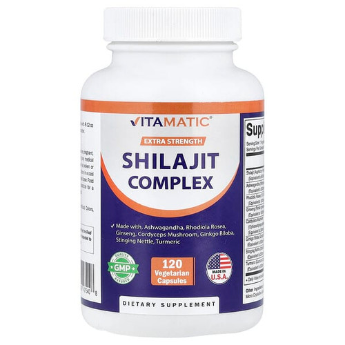<img alt="Vitamatic, Shilajit Complex, 120 Vegetarian Capsules" title="Vitamatic, Shilajit Complex, 120 Vegetarian Capsules,810078475408"