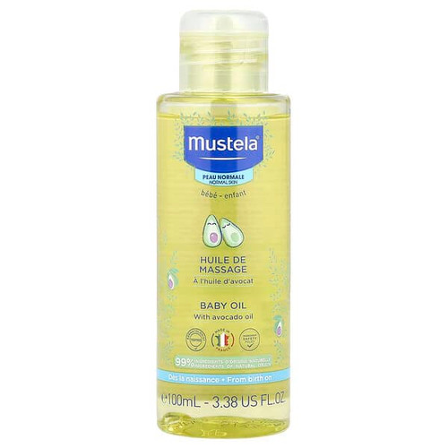 <img alt="Mustela, Baby Oil with Avocado Oil, 3.38 fl oz (100 ml)" title="Mustela, Baby Oil with Avocado Oil, 3.38 fl oz (100 ml),3504105035860"