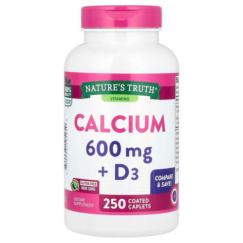 <img alt="Natures Truth, Calcium + D3, 250 Coated Caplets" title="Natures Truth, Calcium + D3, 250 Coated Caplets,840093105950"