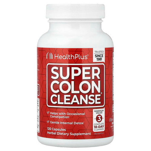 <img alt="Health Plus, Super Colon Cleanse, 120 Capsules" title="Health Plus, Super Colon Cleanse, 120 Capsules,083502087649"