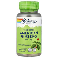 <img alt="Solaray, True Herbs, American Ginseng, 480 mg, 50 VegCaps" title="Solaray, True Herbs, American Ginseng, 480 mg, 50 VegCaps,076280013108"