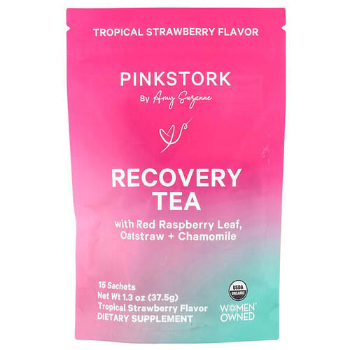 <img alt="Pink Stork, Recovery Tea, Tropical Strawberry, 15 Sachets, 1.3 oz (37.5 g)" title="Pink Stork, Recovery Tea, Tropical Strawberry, 15 Sachets, 1.3 oz (37.5 g),865900000174"