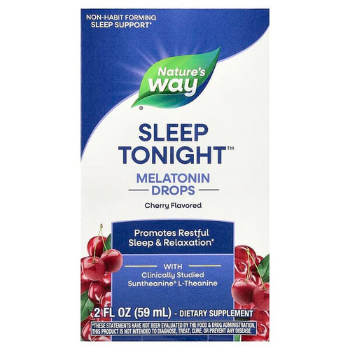 <img alt="Natures Way, Sleep Tonight, Melatonin Drops, Cherry , 2 fl oz ( 59 ml)" title="Natures Way, Sleep Tonight, Melatonin Drops, Cherry , 2 fl oz ( 59 ml),763948107469"