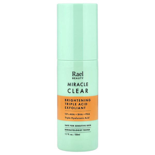 <img alt="Rael, Miracle Clear, Brightening Triple Acid Exfoliant, Fragrance Free, 1.7 fl oz (50 ml)" title="Rael, Miracle Clear, Brightening Triple Acid Exfoliant, Fragrance Free, 1.7 fl oz (50 ml),810027132963"