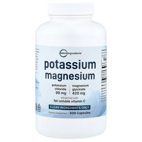 <img alt="Micro Ingredients, Potassium Magnesium, 300 Capsules" title="Micro Ingredients, Potassium Magnesium, 300 Capsules,850069023409"