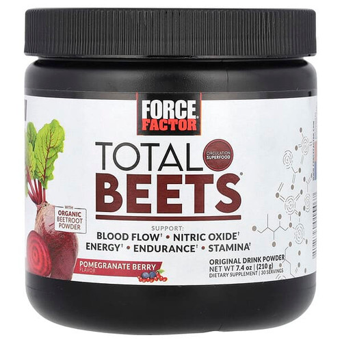 <img alt="Force Factor, Total Beets, Original Drink Powder, Pomegranate Berry, 7.4 oz (210 g)" title="Force Factor, Total Beets, Original Drink Powder, Pomegranate Berry, 7.4 oz (210 g),818594015467"