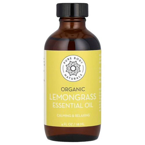 <img alt="Pure Body Naturals, Organic Lemongrass Essential Oil, 4 fl oz (118 ml)" title="Pure Body Naturals, Organic Lemongrass Essential Oil, 4 fl oz (118 ml),858416007553"