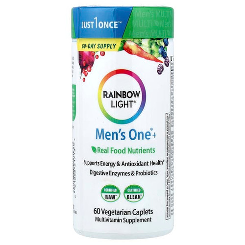 <img alt="Rainbow Light, Mens One+, Real Food Nutrients, 60 Vegetarian Caplets" title="Rainbow Light, Mens One+, Real Food Nutrients, 60 Vegetarian Caplets,021888217137"