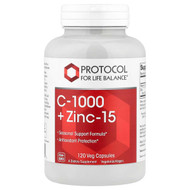 <img alt="Protocol for Life Balance, C-1000 + Zinc-15, 120 Veg Capsules" title="Protocol for Life Balance, C-1000 + Zinc-15, 120 Veg Capsules,707359111202"